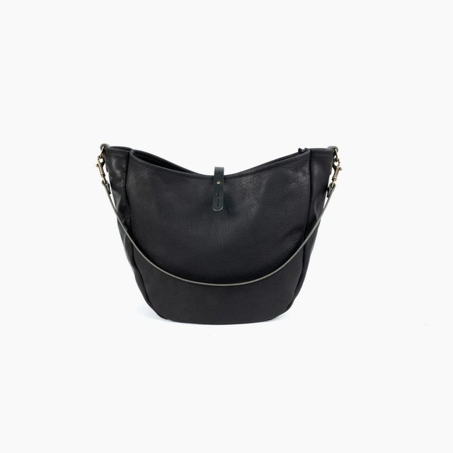Celeste Leather Hobo Bag - Large - Black