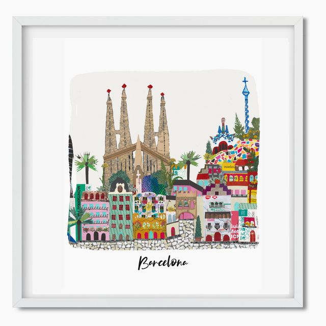 Barcelona Collage Art Print