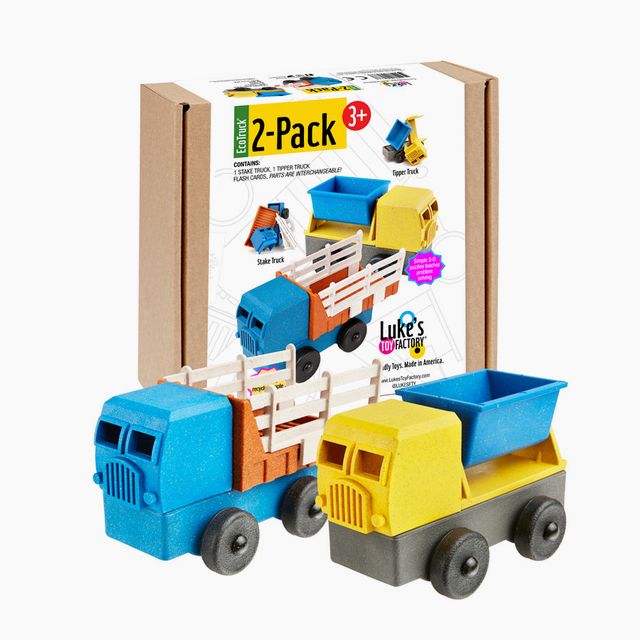 Two Pack Tipper Truck & Stake Truck Toys