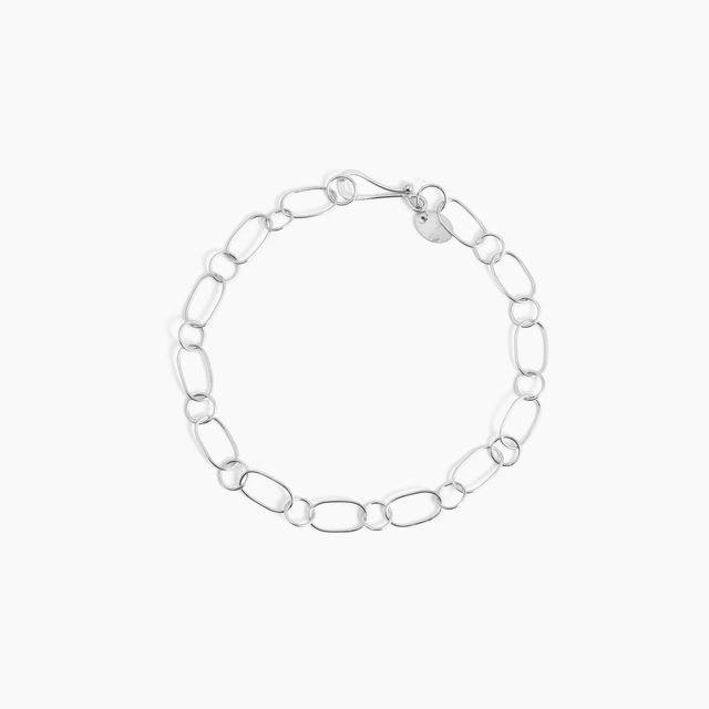 Oval and round chain bracelet