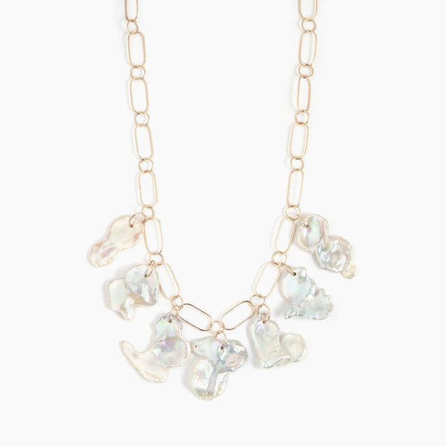 Petal Pearl Handmade Chain Necklace