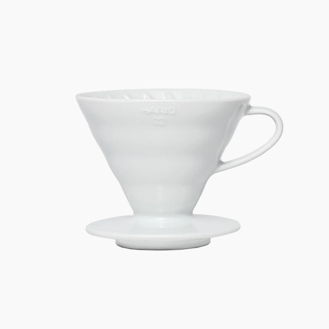 V60 Ceramic Coffee Dripper (White)
