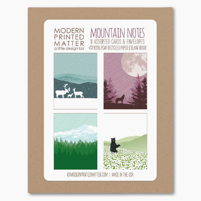 Mountains Assorted Blank Cards (Box Of 8)