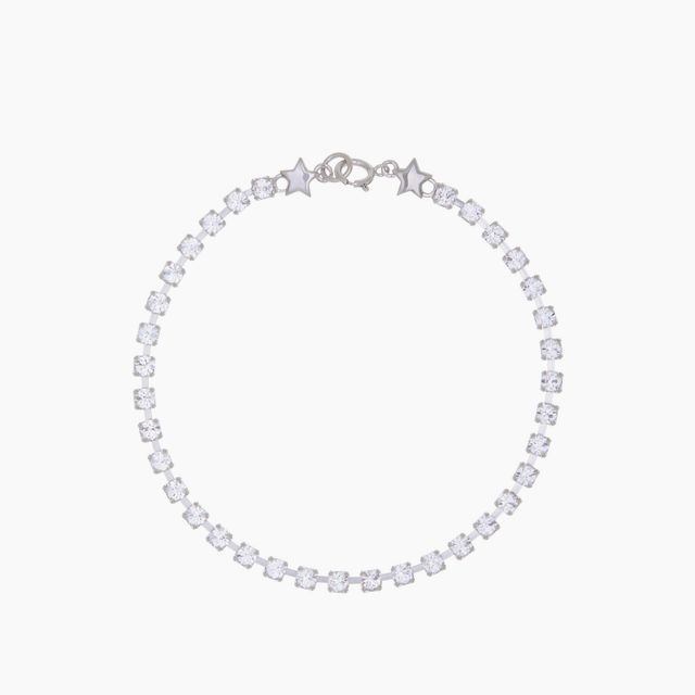 Crystal Bracelet in Silver - Crystal