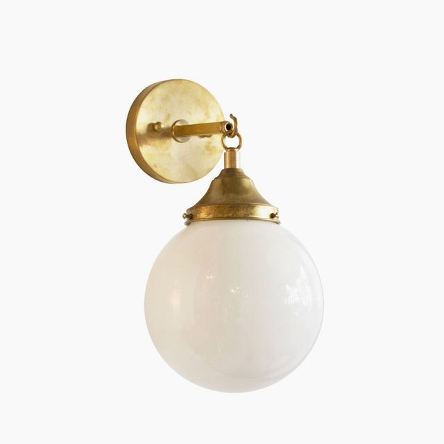 Orb Sconce Brass 6" or 8"