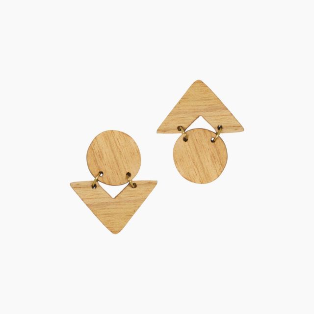 Wood Reverse Earrings
