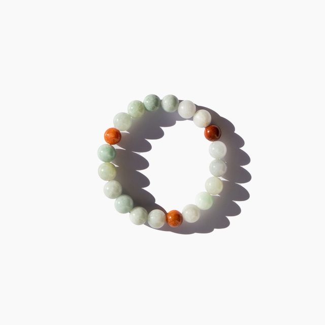 Pea — Beaded jade bracelet