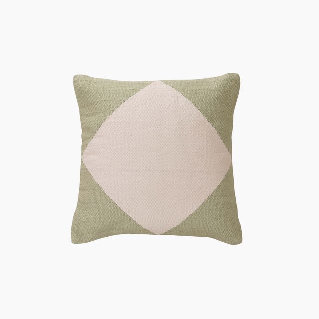 Diamond Accent Pillow, Sage - 18x18 inch