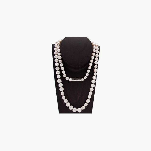 White Gold Trudy Pearl Necklace