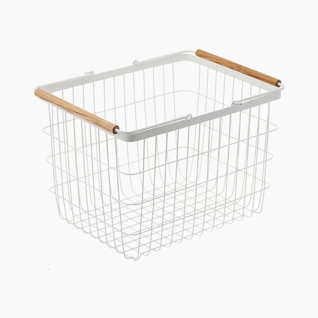 Wire Basket - Two Sizes - Steel + Wood